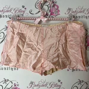 Jacob shorts silk mini shorts shiny light blush pink cream lined sexy cute